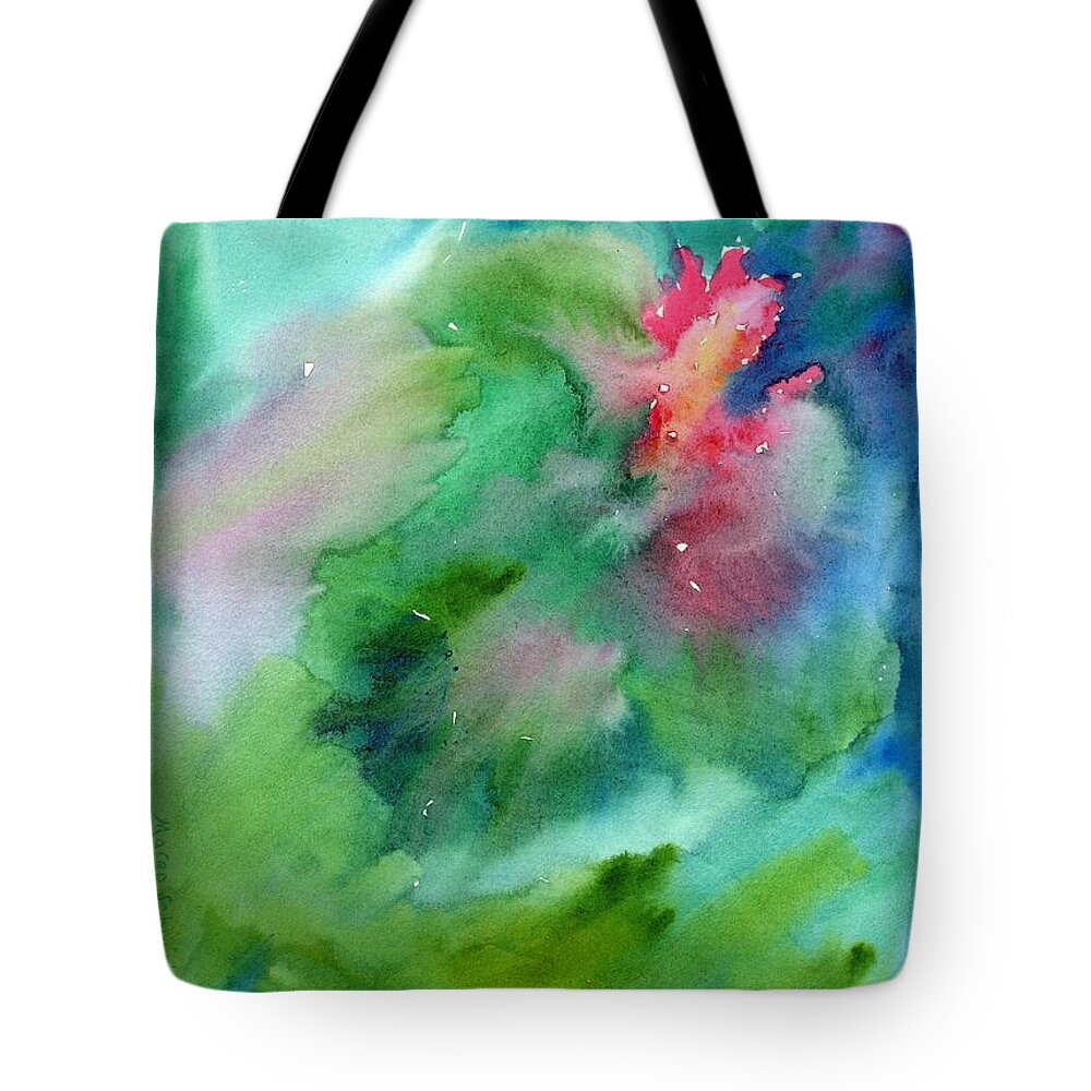 Abstract Tote Bag featuring the painting Abstract Flow by Margo Schwirian