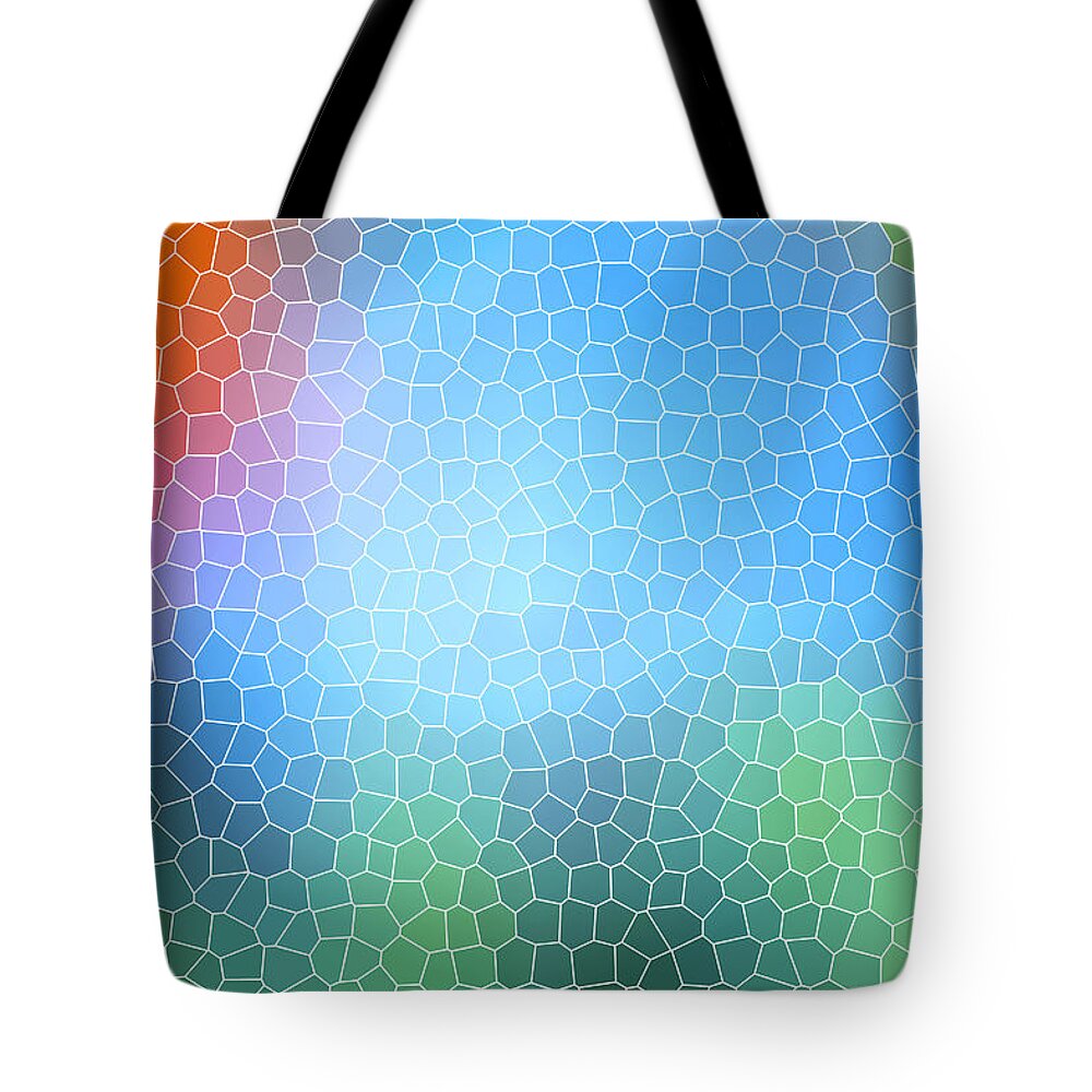 Abstract Tote Bag featuring the mixed media Abstract Glass Pattern by Christina Rollo