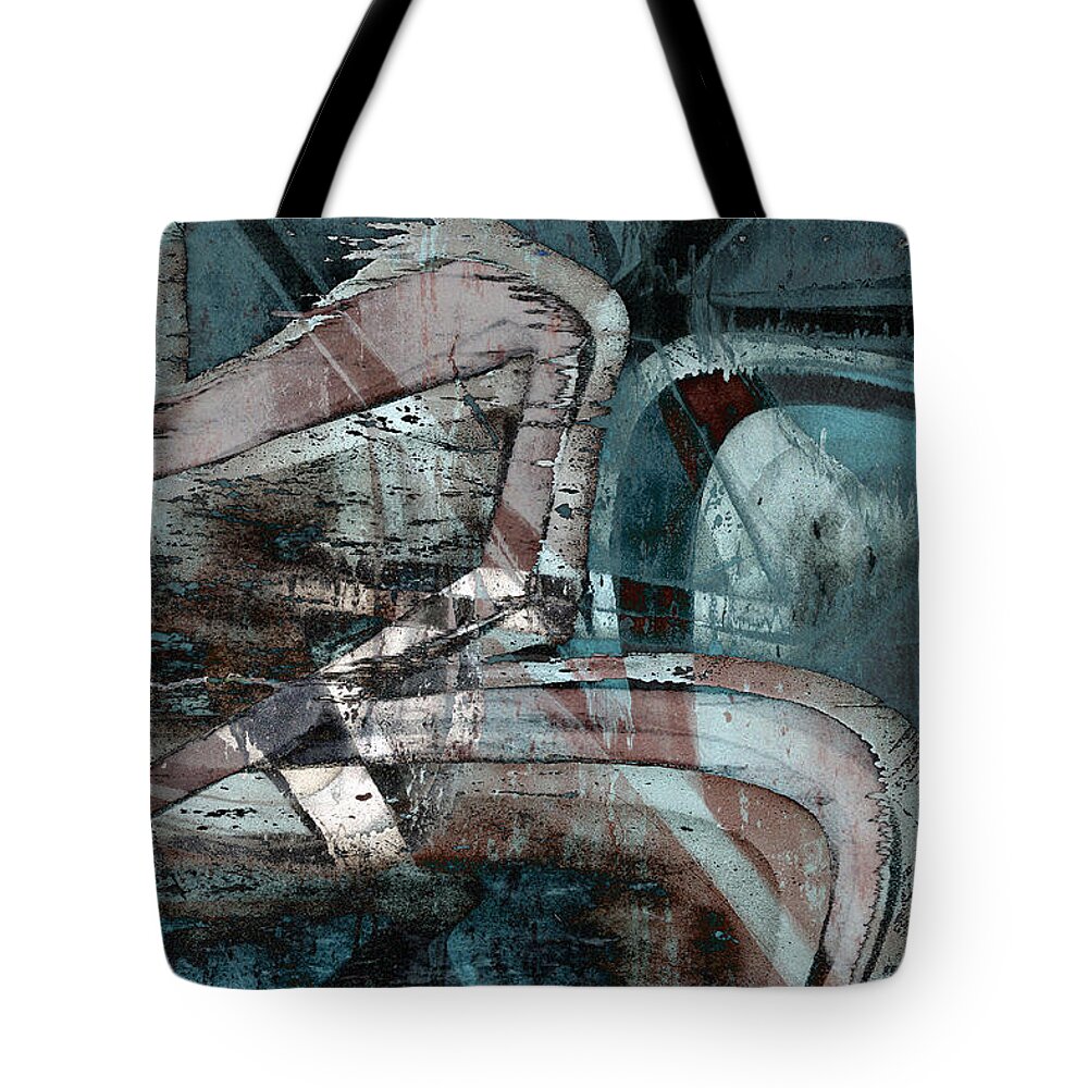 Abstract Tote Bag featuring the digital art Abstract graffiti 9 by Steve Ball