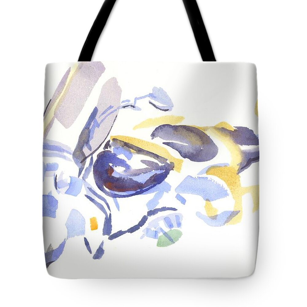 Abstract Motorcycle Tote Bag featuring the painting Abstract Motorcycle by Kip DeVore