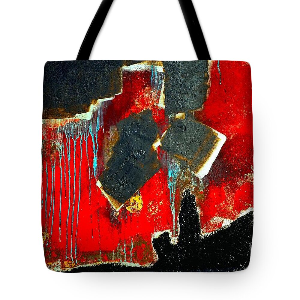 Abstract Tote Bag featuring the photograph Abstract in Red 2 - Limited Edition by Lauren Leigh Hunter Fine Art Photography