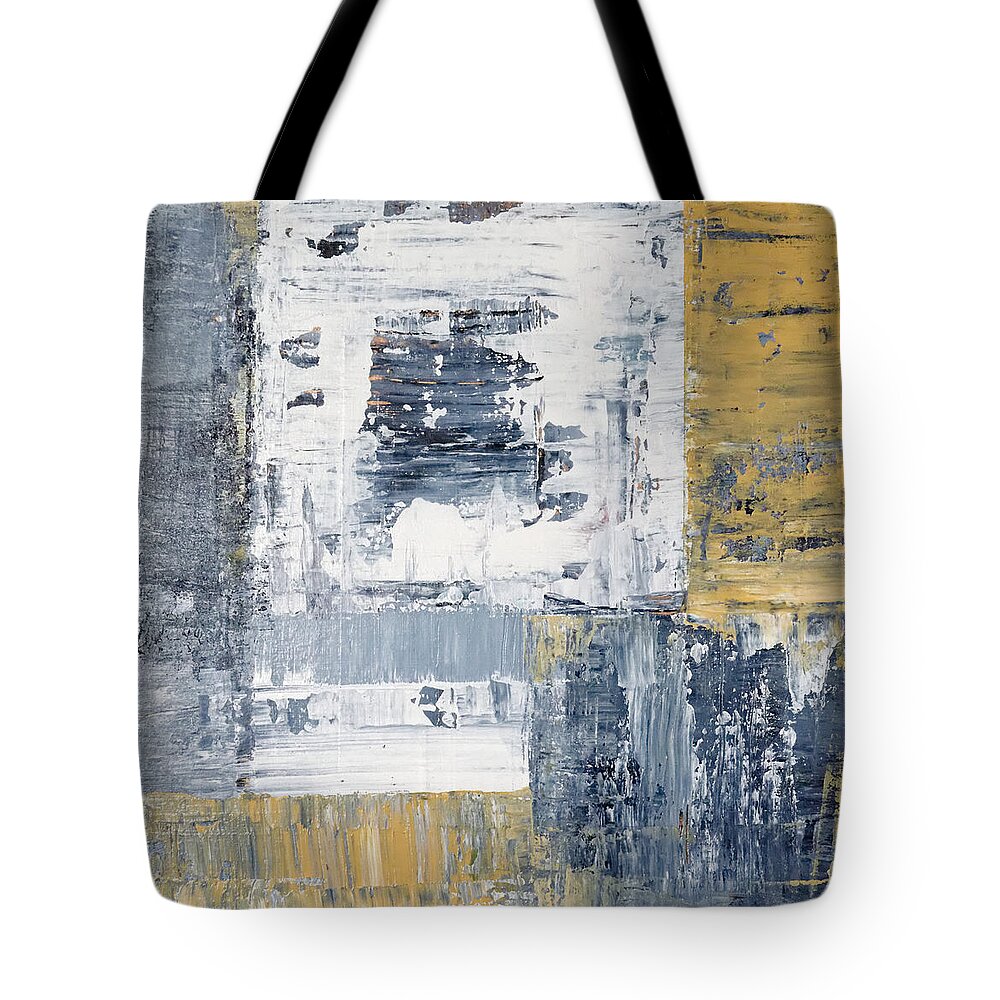 Blue Tote Bag featuring the painting Abstract Painting No. 3 by Julie Niemela