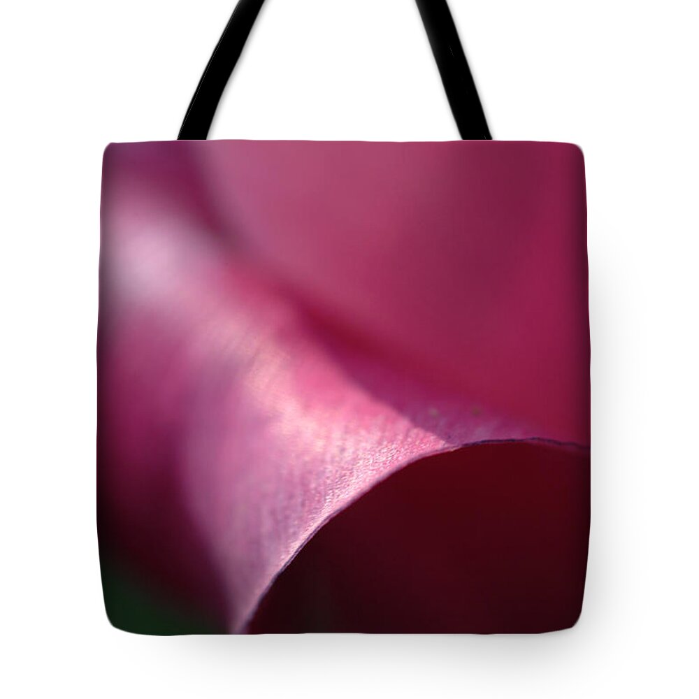 Flower Tote Bag featuring the photograph Abstract petal by Michael McGowan