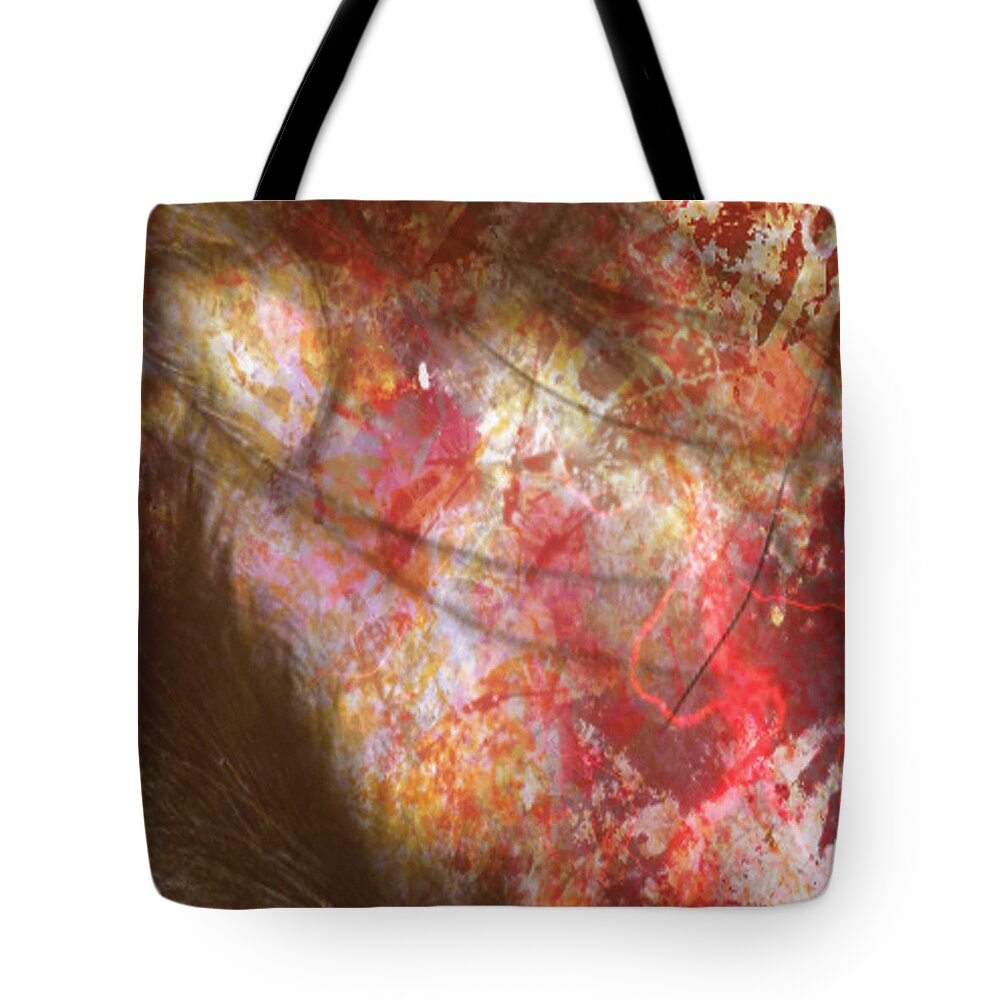 Fire Tote Bag featuring the digital art Abstract Pillow by Kim Prowse