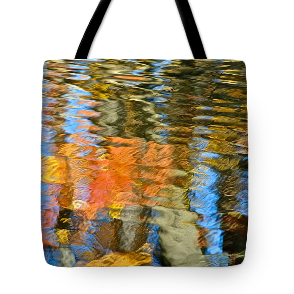 Abstract Tote Bag featuring the photograph Abstract Reflection by Frozen in Time Fine Art Photography