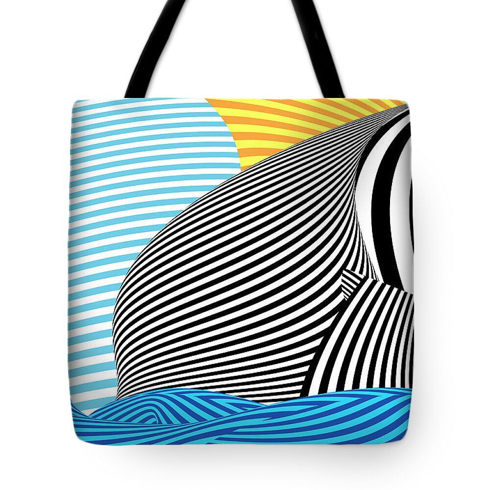 Baot Tote Bag featuring the photograph Abstract - Sailing by Mike Savad
