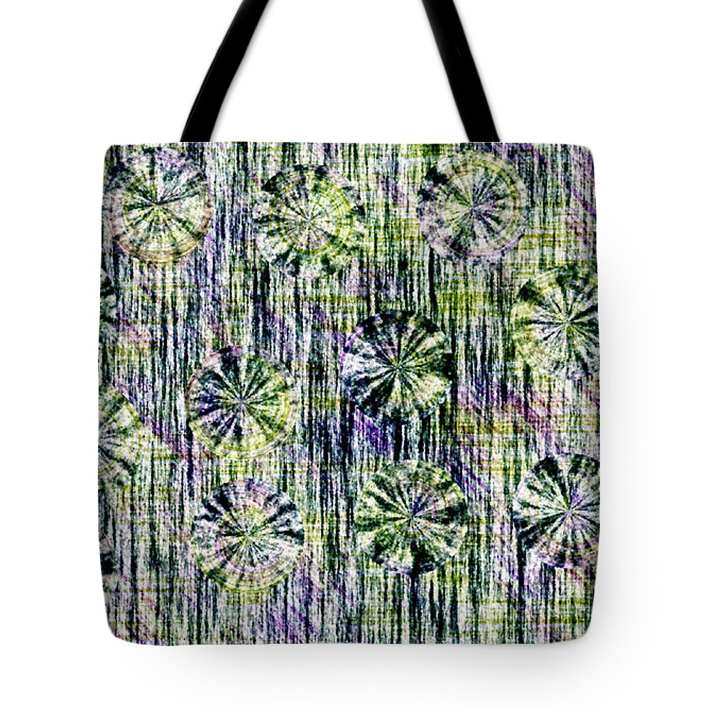 Abstract Tote Bag featuring the photograph Abstract Umbrellas in rain by Darleen Stry
