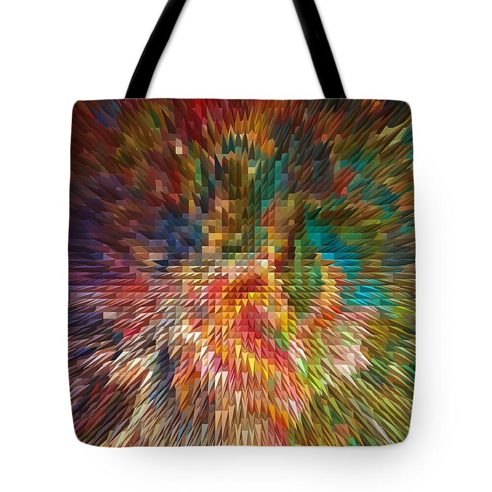 Abstract Tote Bag featuring the painting Abstraction II by Tina Baxter