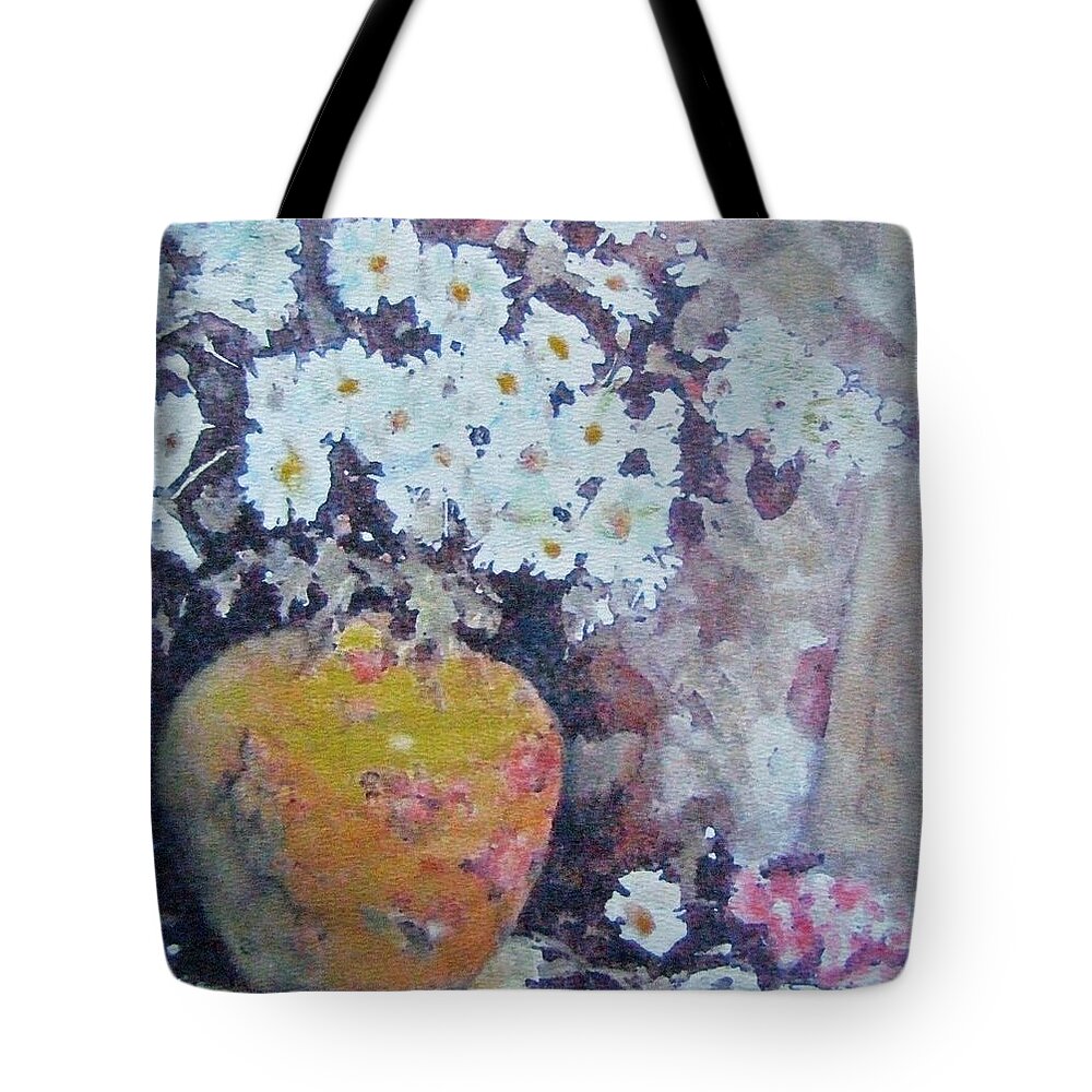 Daisies Tote Bag featuring the painting Abundance of Daisies by Richard James Digance