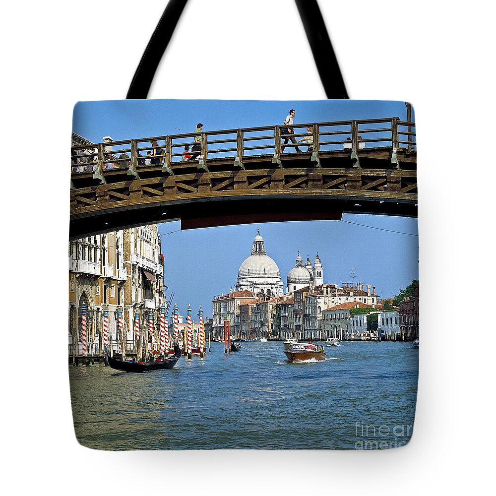 Venice Tote Bag featuring the photograph Accademia Bridge in Venice Italy by Heiko Koehrer-Wagner