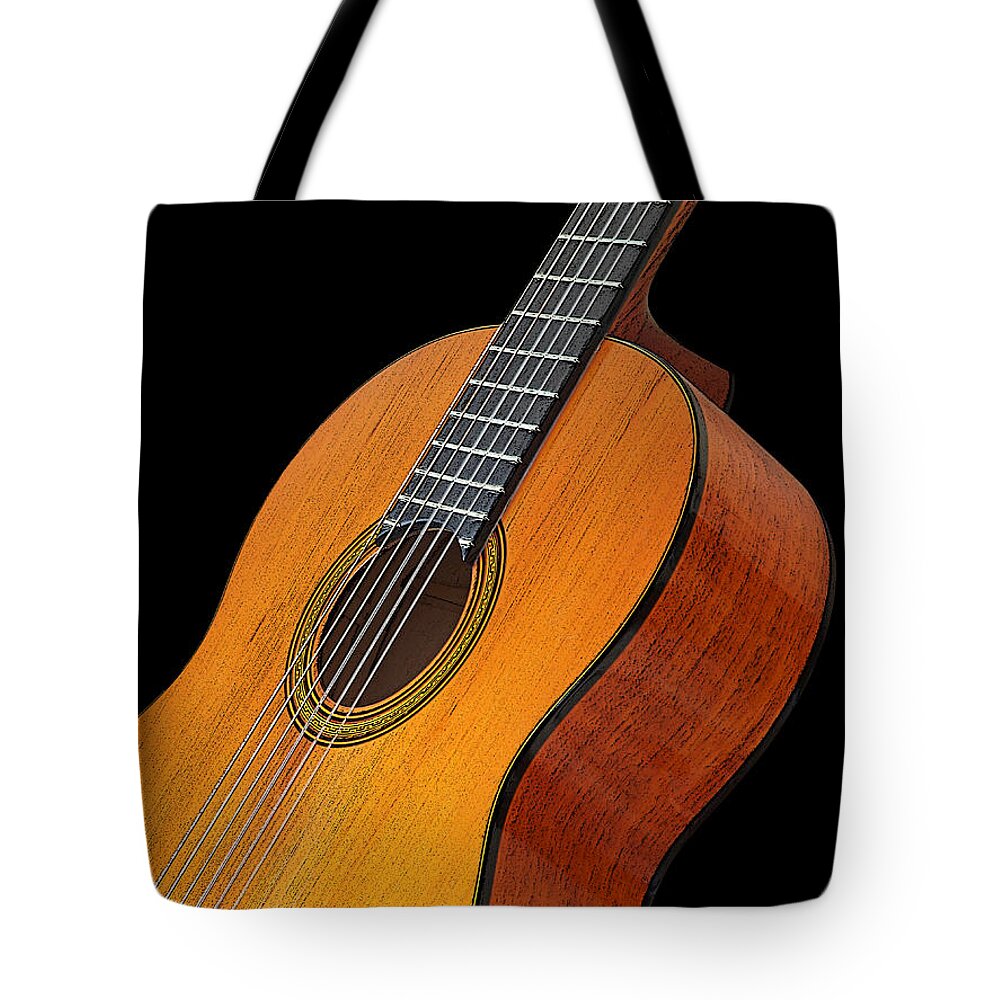 Acoustic Guitar Tote Bag featuring the photograph Acoustic Guitar by Gill Billington