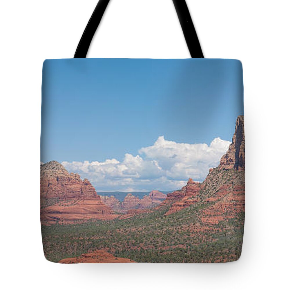 Sedona Tote Bag featuring the photograph Across the Valley by Joshua House