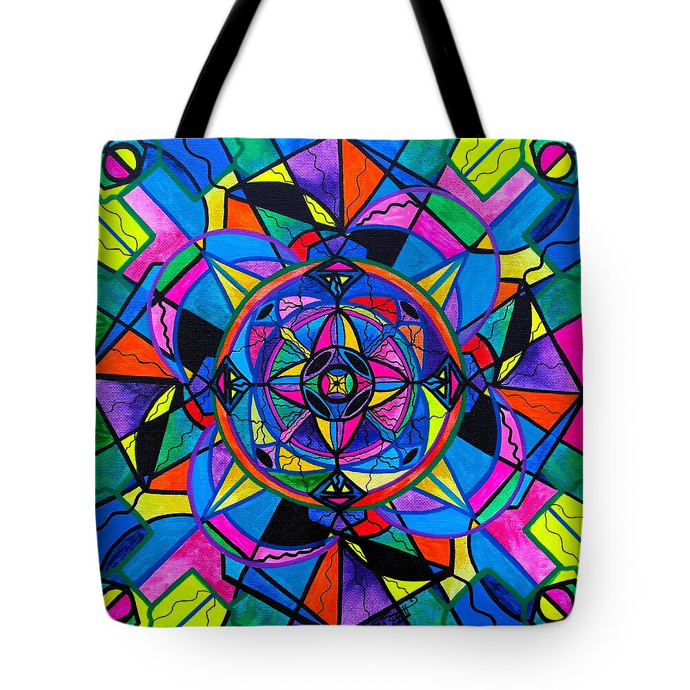 Vibration Tote Bag featuring the painting Activating Potential by Teal Eye Print Store