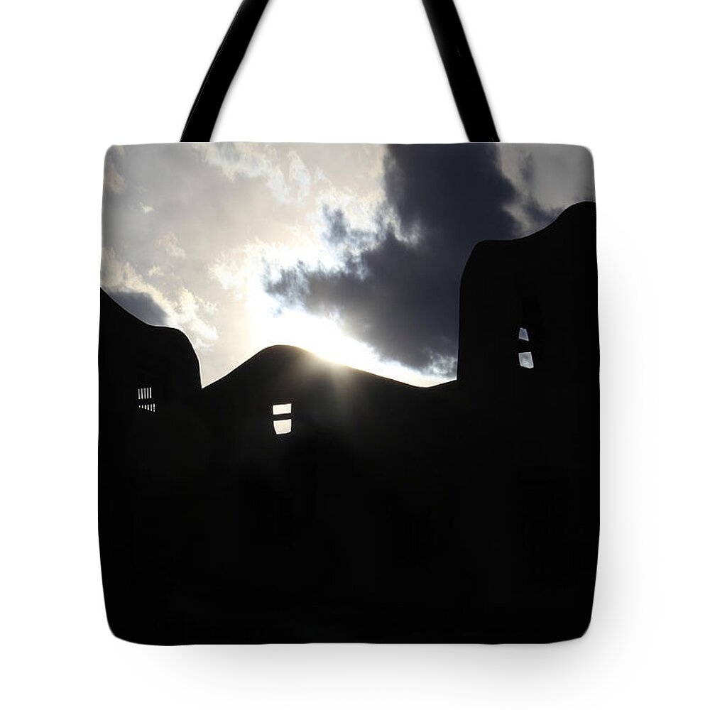 Adobe Tote Bag featuring the photograph Adobe in the Sun by Mike McGlothlen
