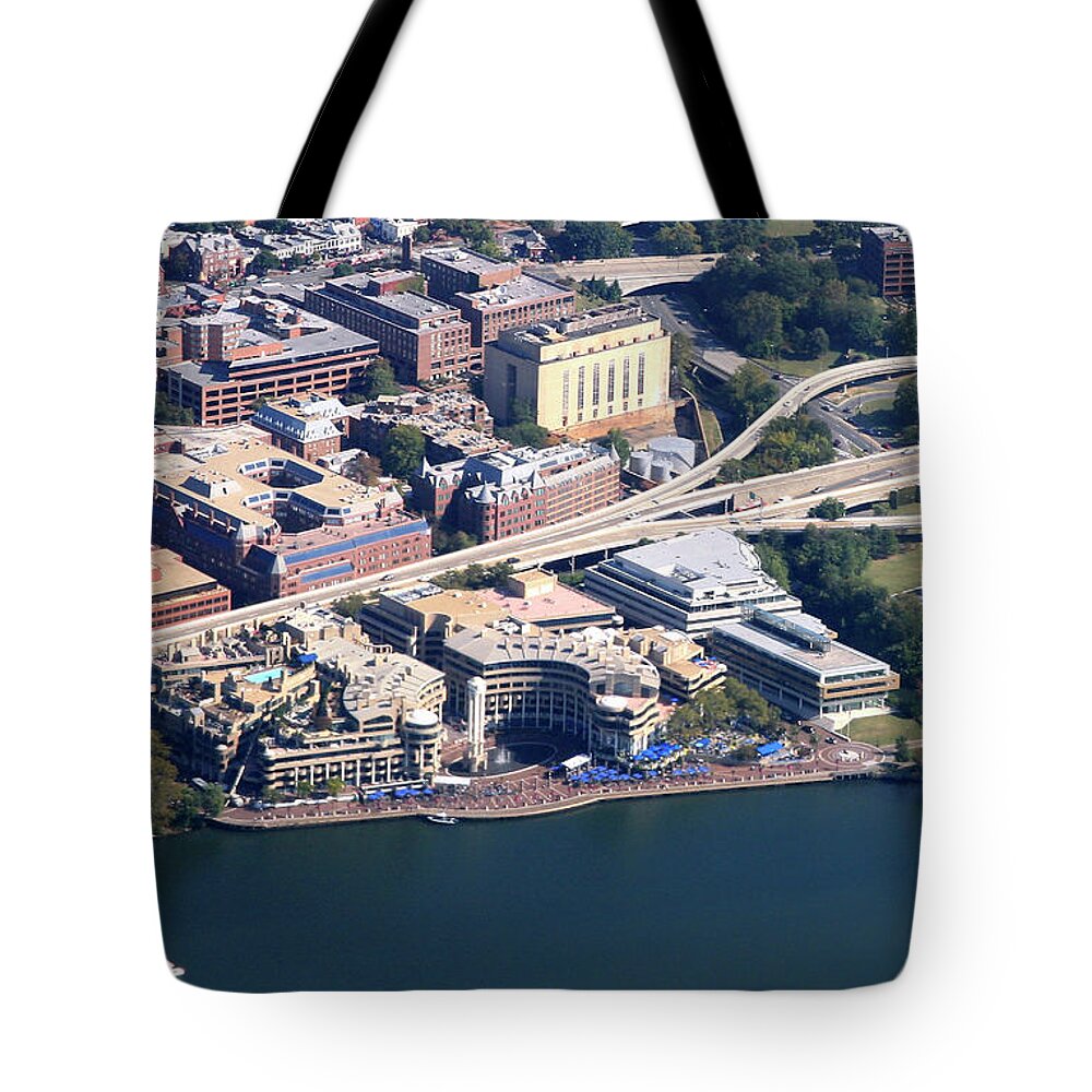 Motorboat Tote Bag featuring the photograph Aerial View Of Georgetown by Hisham Ibrahim