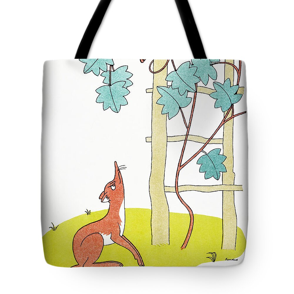 Aesop Tote Bag featuring the photograph Aesop: Fox And Grapes by Granger