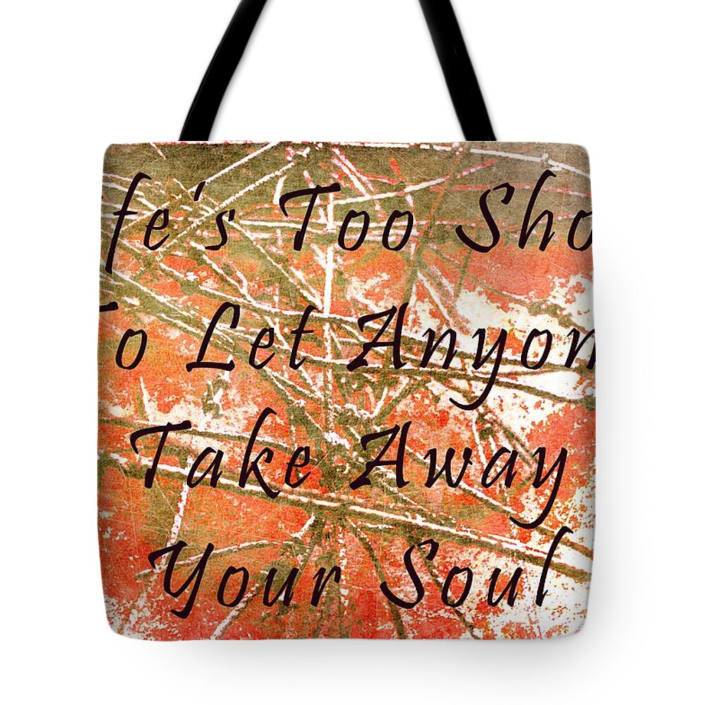 Domestic Violence Tote Bag featuring the photograph Affirmation For Domestic Violence Awareness by Alys Caviness-Gober