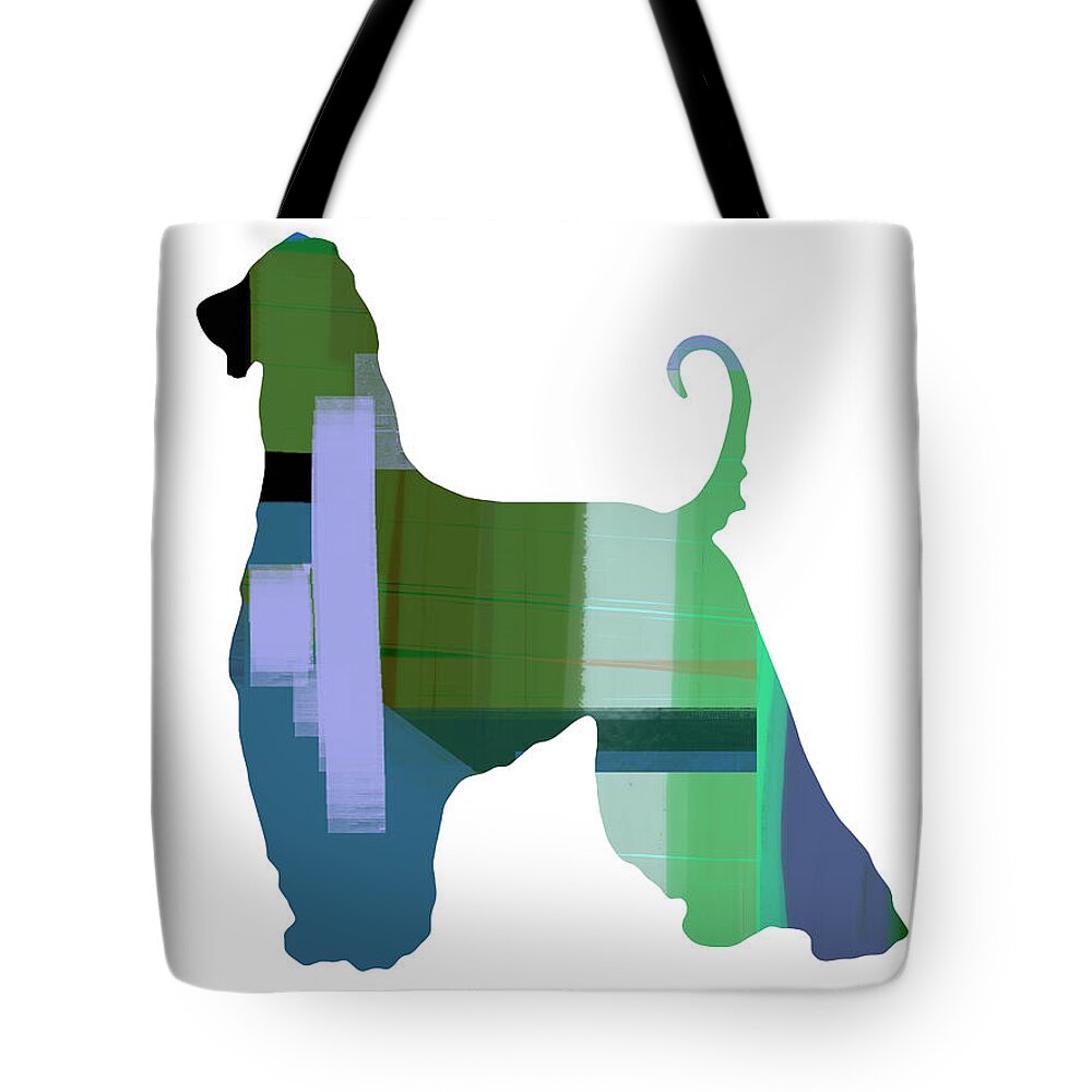 Afghan Hound Tote Bag featuring the painting Afghan Hound 1 by Naxart Studio
