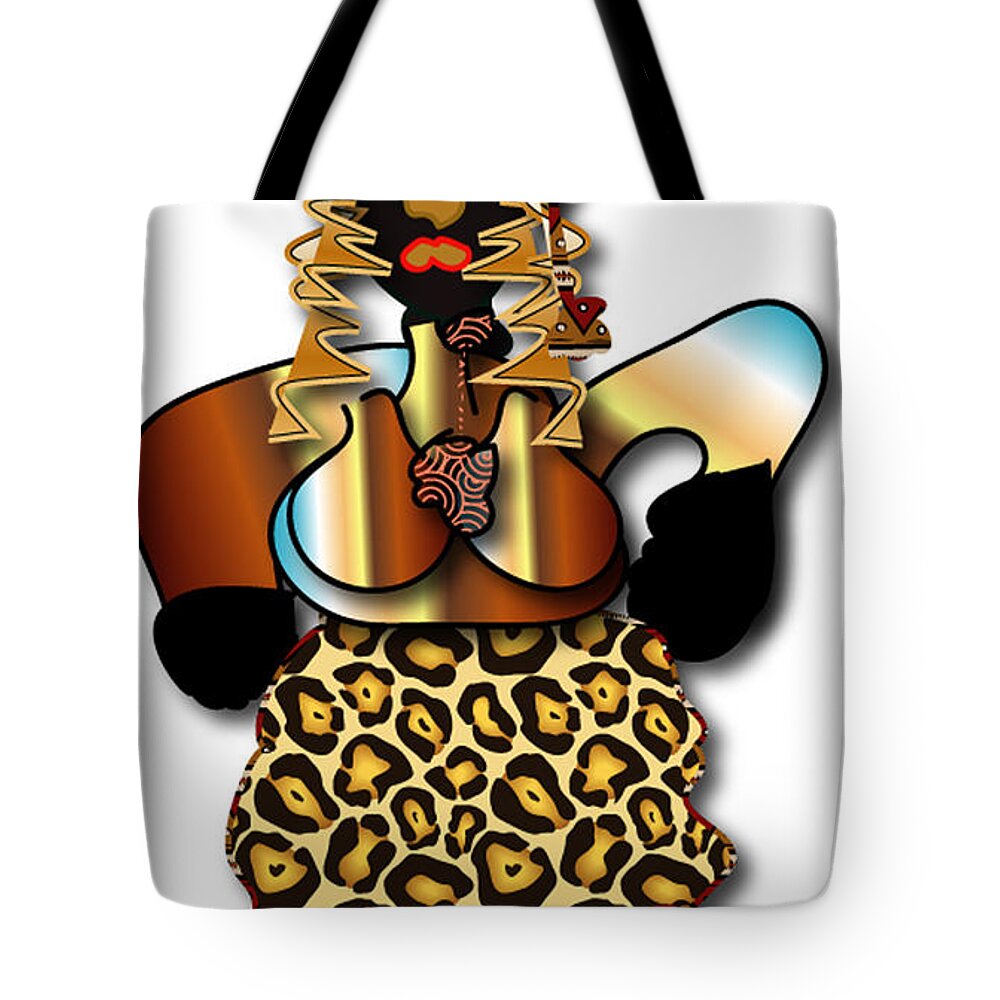 African Dancers Tote Bag featuring the digital art African Dancer 2 by Marvin Blaine