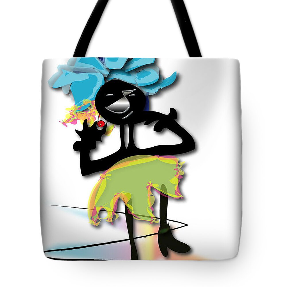 African Dancer Tote Bag featuring the digital art African Dancer 3 by Marvin Blaine