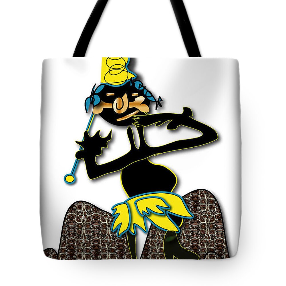 African Dancer Tote Bag featuring the digital art Tribal Medicine Doctor by Marvin Blaine