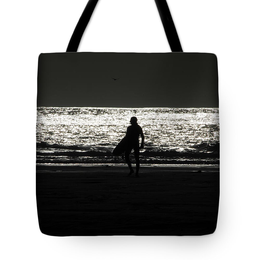 Surfing Tote Bag featuring the photograph After Hours by Donna Blackhall