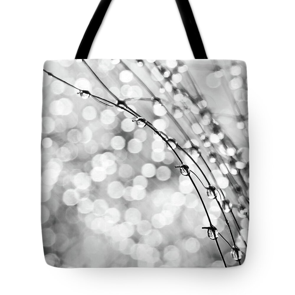 Macro Tote Bag featuring the photograph After The Rain by Theresa Tahara