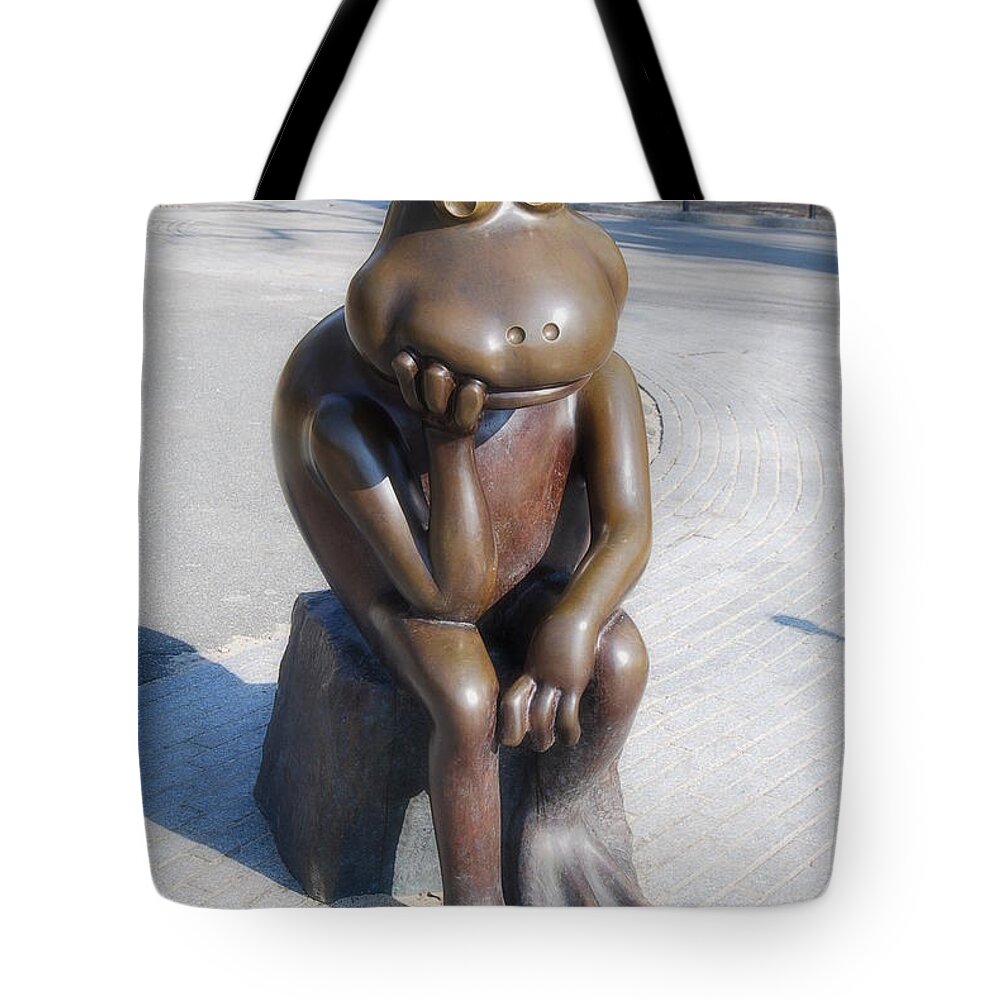 Boston Tote Bag featuring the photograph Afternoon at Frog Pond by Caroline Stella