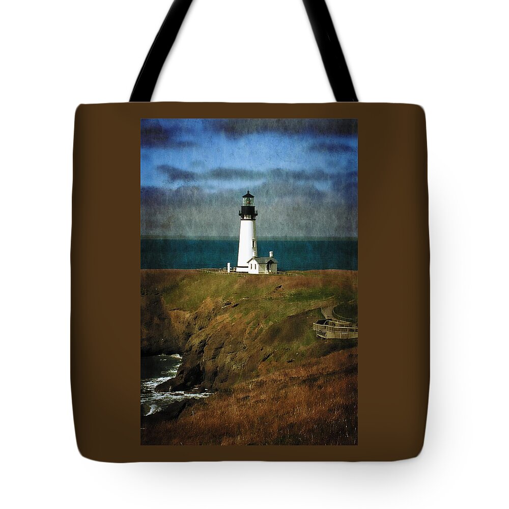 Lighthouses Tote Bag featuring the photograph Afternoon At The Yaquina Head Lighthouse by Thom Zehrfeld
