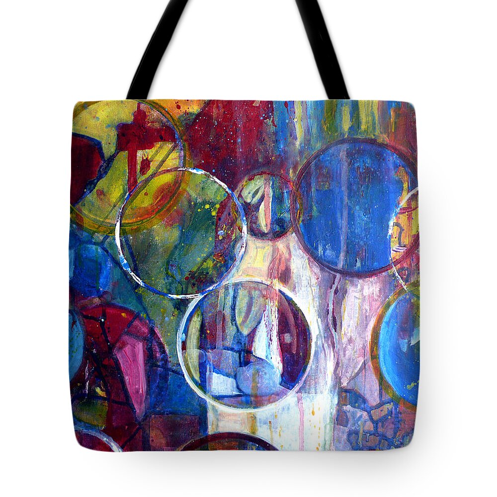 Rain Tote Bag featuring the painting Against the Rain II by Anna Ruzsan