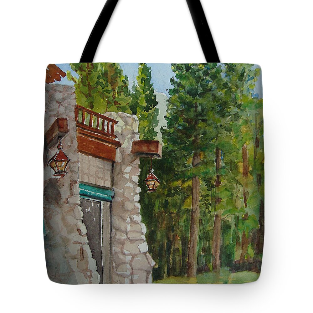 Hotel Tote Bag featuring the painting Ahwahnee Woods by Karen Coggeshall