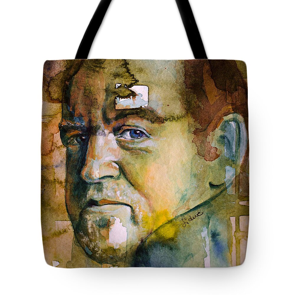 Joe Cocker Tote Bag featuring the painting Ain't No Sunshine by Laur Iduc
