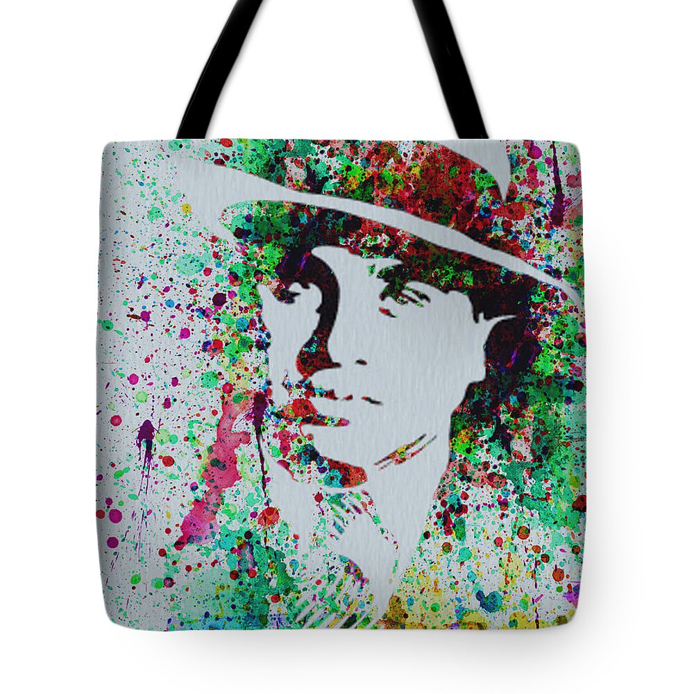 Al Capone Tote Bag featuring the painting Al Capone Watercolor by Naxart Studio