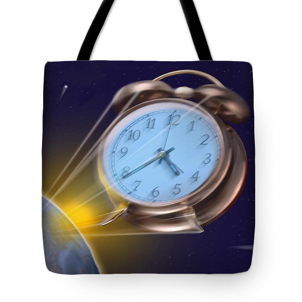 Imaginative Art Tote Bag featuring the photograph Alarming Reaction - SQ by Mike McGlothlen