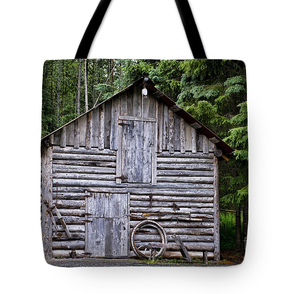 Barn Tote Bag featuring the photograph Alaskan Barn 2013 by David Arment