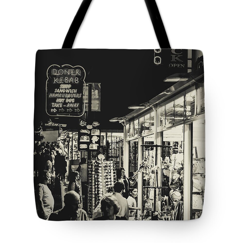 Marco Oliveira Tote Bag featuring the photograph Albufeira Street Series - Tattoo by Marco Oliveira