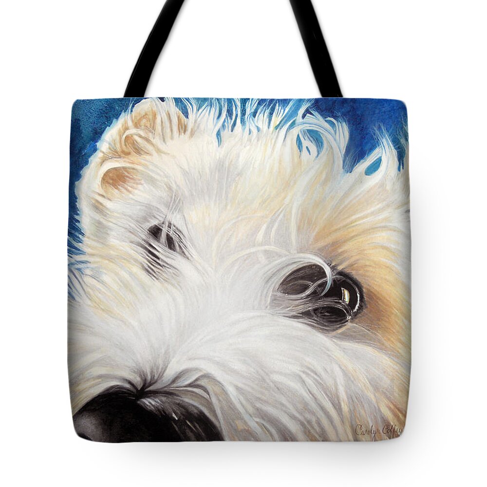 Art Tote Bag featuring the painting Albus by Carolyn Coffey Wallace