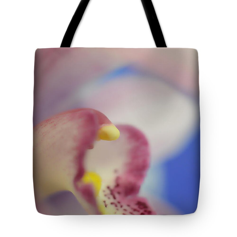 Orchid Tote Bag featuring the photograph Alien Emerges by Donna Blackhall
