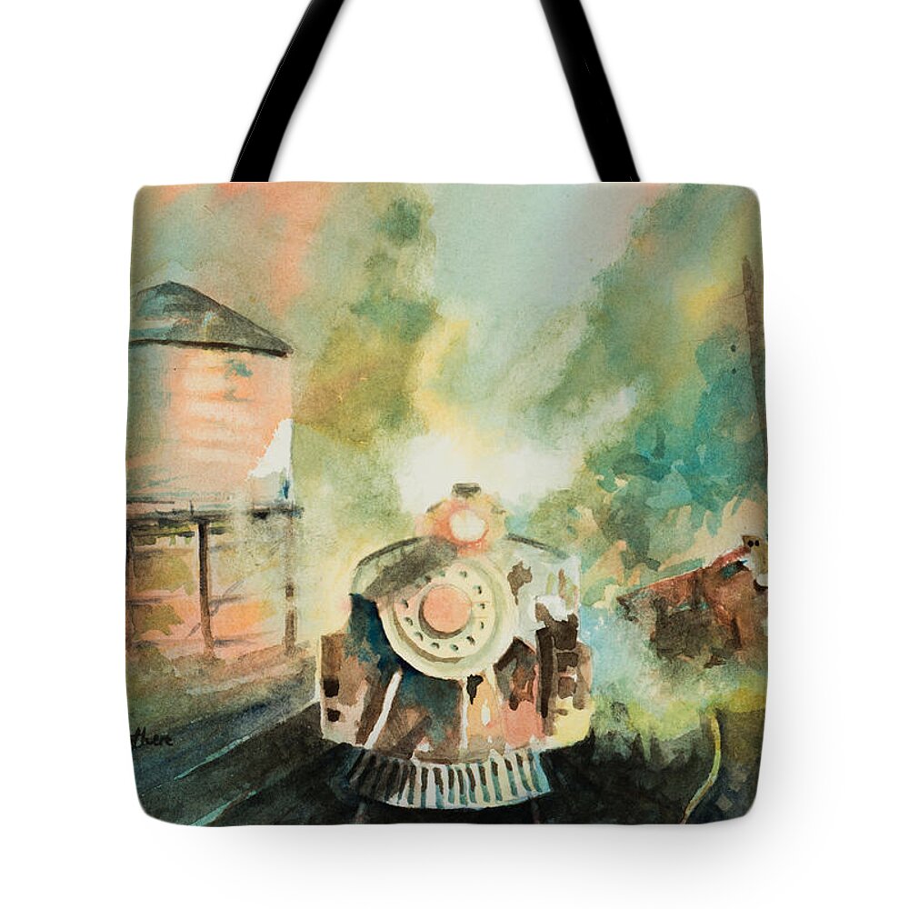 Painting Tote Bag featuring the painting All Aboard by Lee Beuther