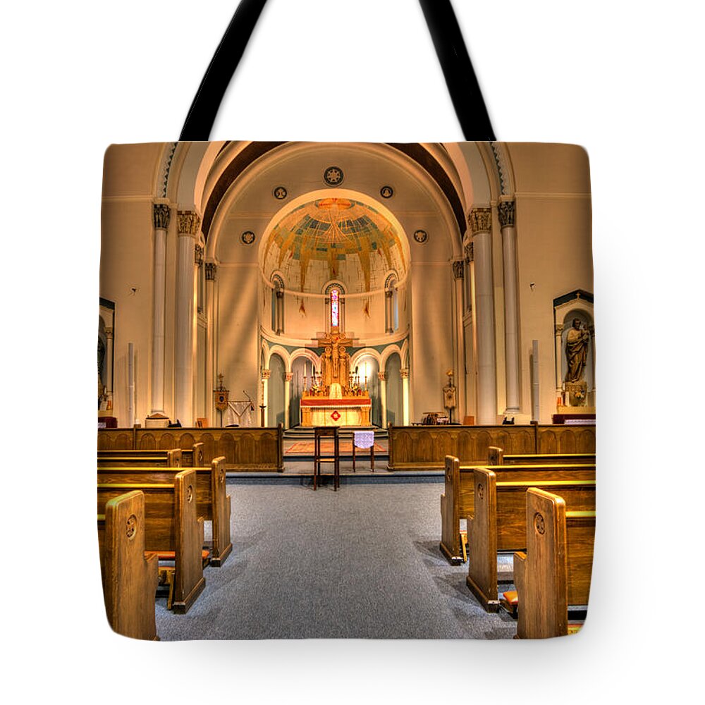 Mn Churches Tote Bag featuring the photograph All Saints Catholic Church by Amanda Stadther