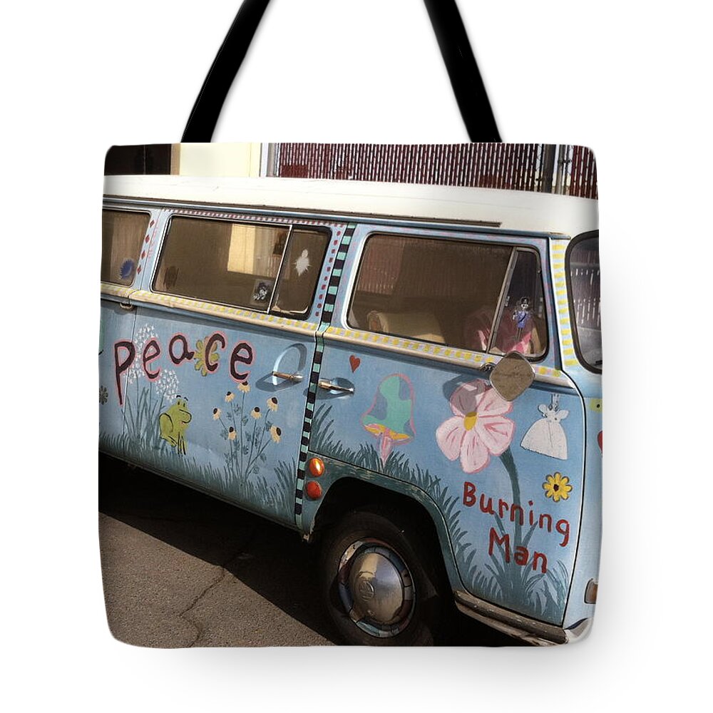 Vw Tote Bag featuring the painting All We Want is Peace by Gerry High