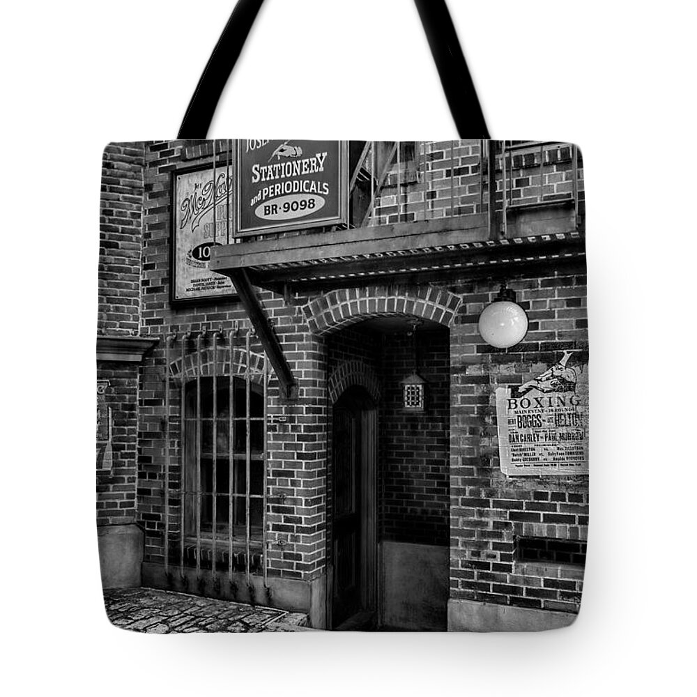 Christopher Holmes Photography Tote Bag featuring the photograph Alley - BW by Christopher Holmes