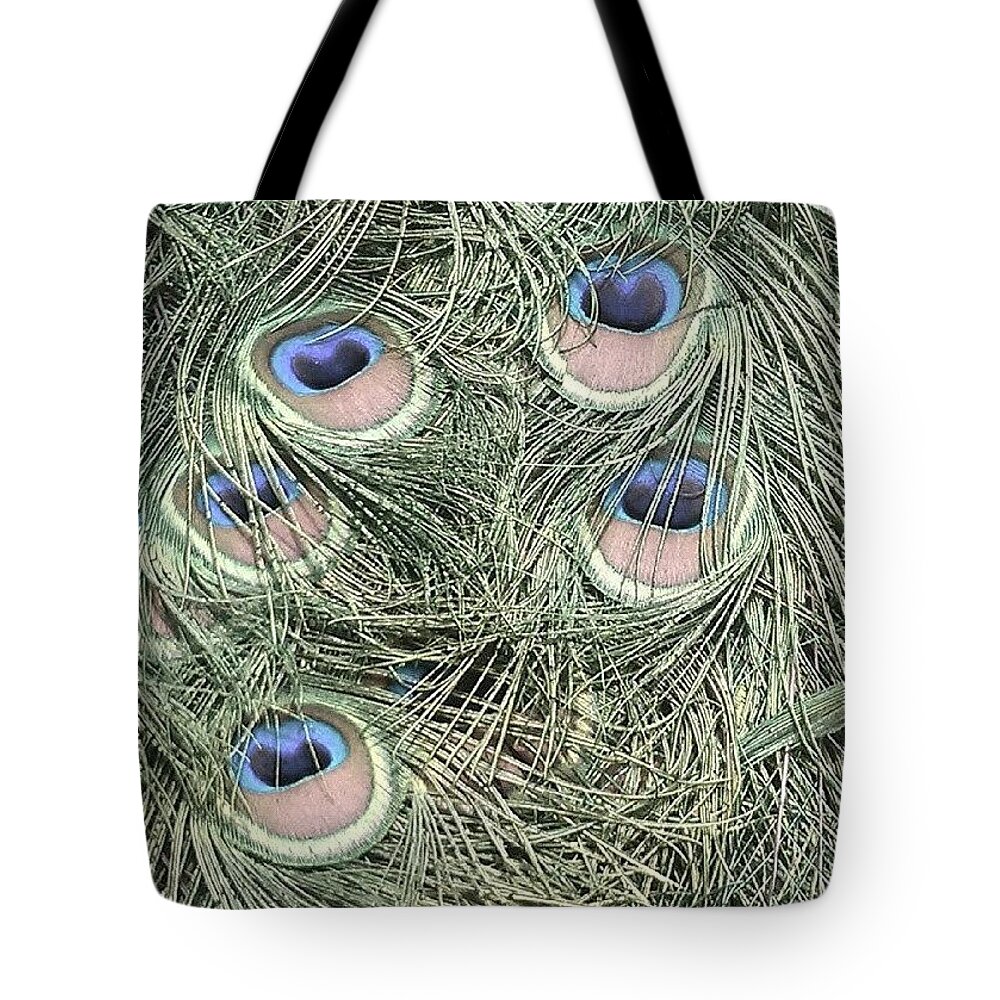 Nature Tote Bag featuring the photograph Feather Carpet by Charlie Cliques