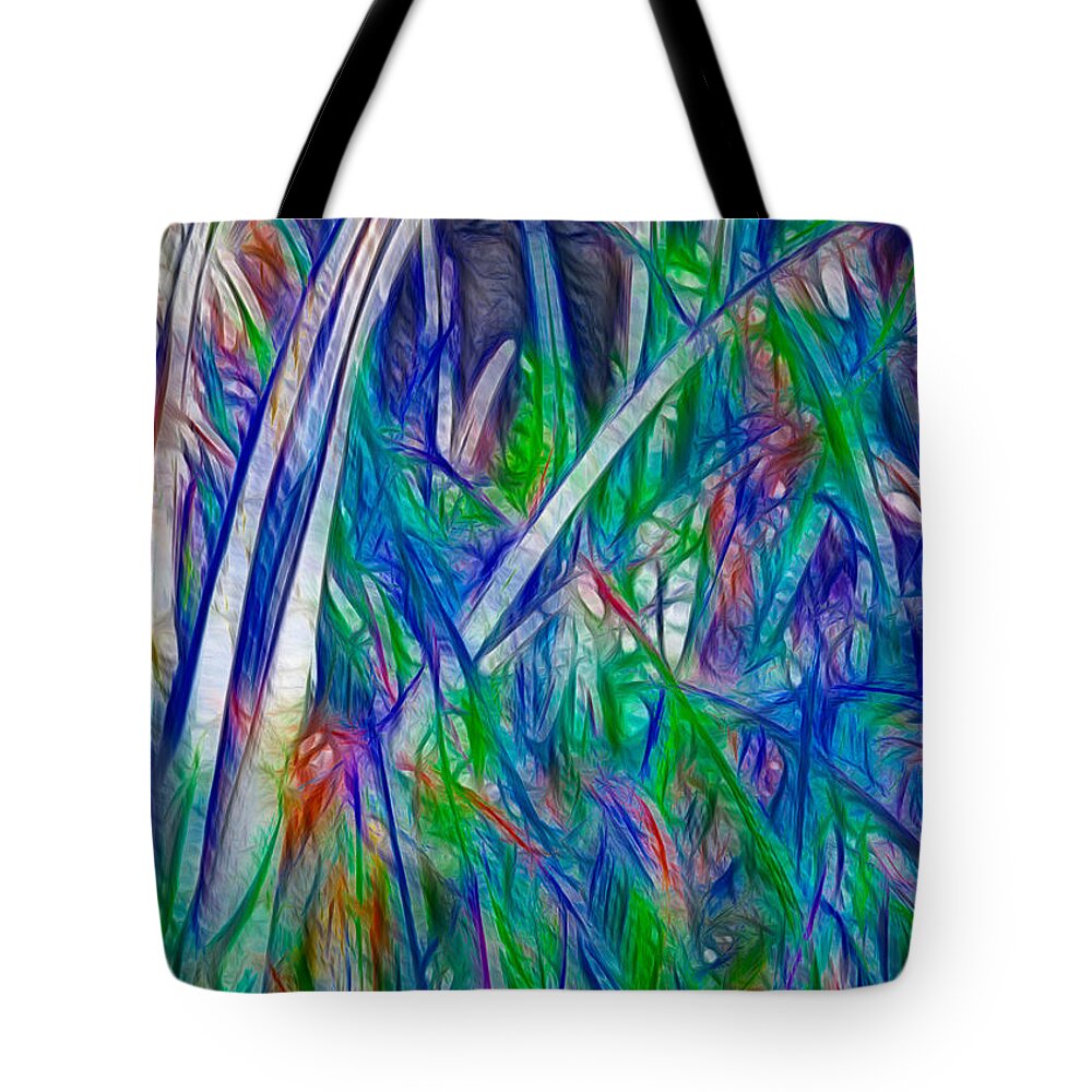 Nature Tote Bag featuring the painting Aloe Abstract by Omaste Witkowski