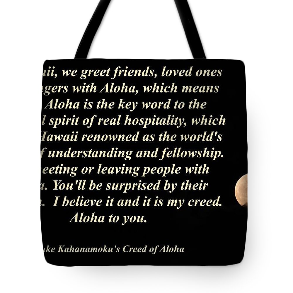 Duke Kahanamoku Tote Bag featuring the photograph Aloha to you by Pharaoh Martin