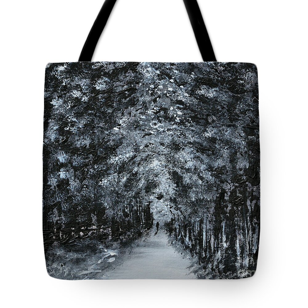 Landscape Tote Bag featuring the painting Altstadt Promenade by Alys Caviness-Gober