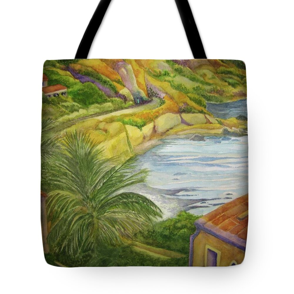 Sicily Tote Bag featuring the painting AM Taormina by Kandy Cross