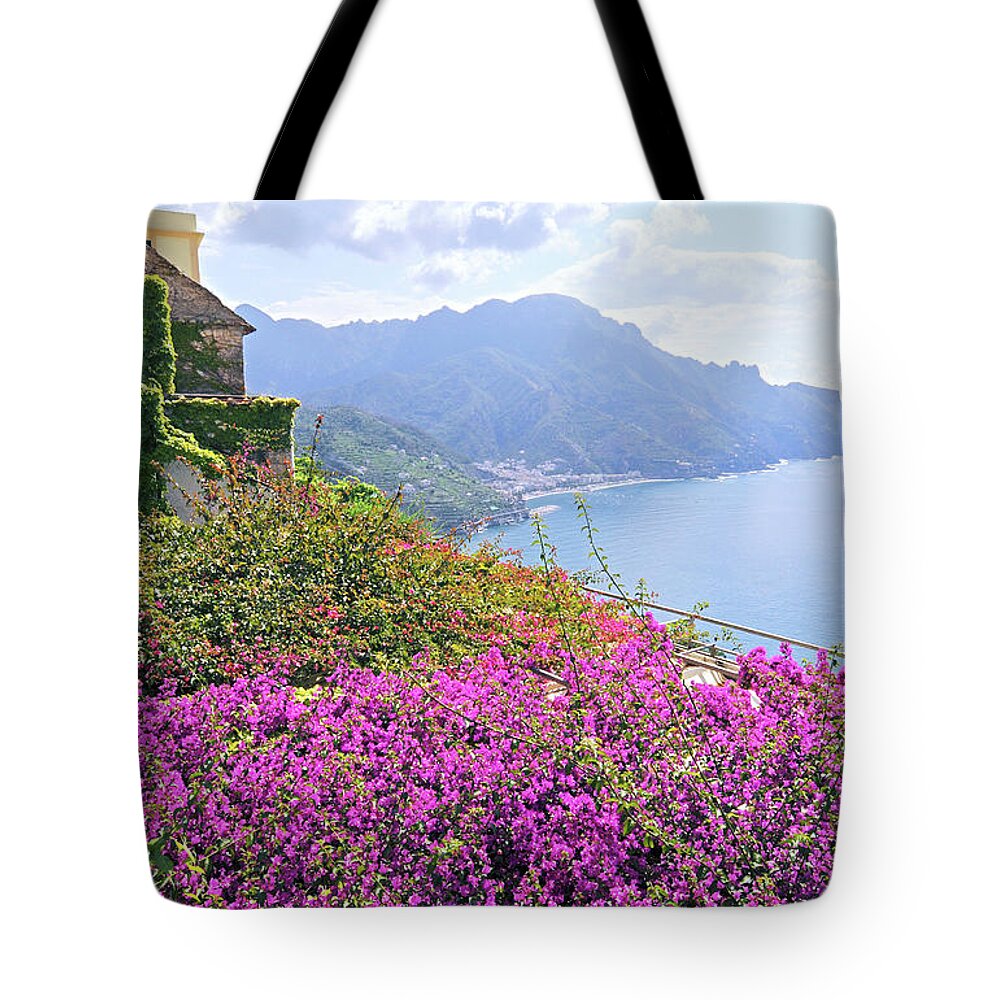 Scenics Tote Bag featuring the photograph Amalfi Coast Vistas by Digistu