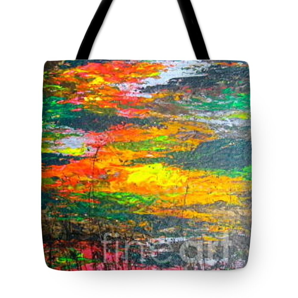 Abstract Tote Bag featuring the painting Amazon Jungle by Jacqueline Athmann