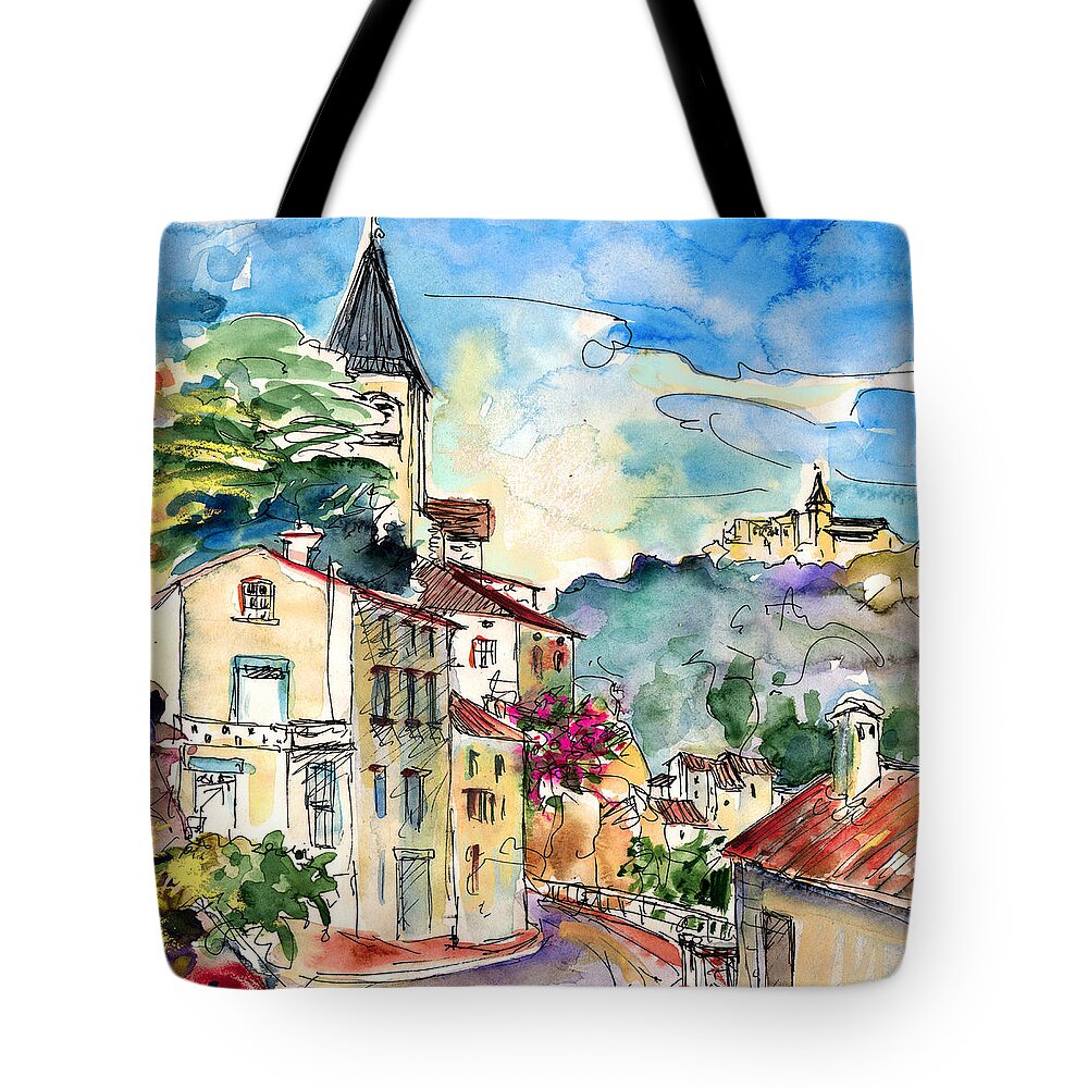 Travel Tote Bag featuring the painting Ambialet 01 by Miki De Goodaboom